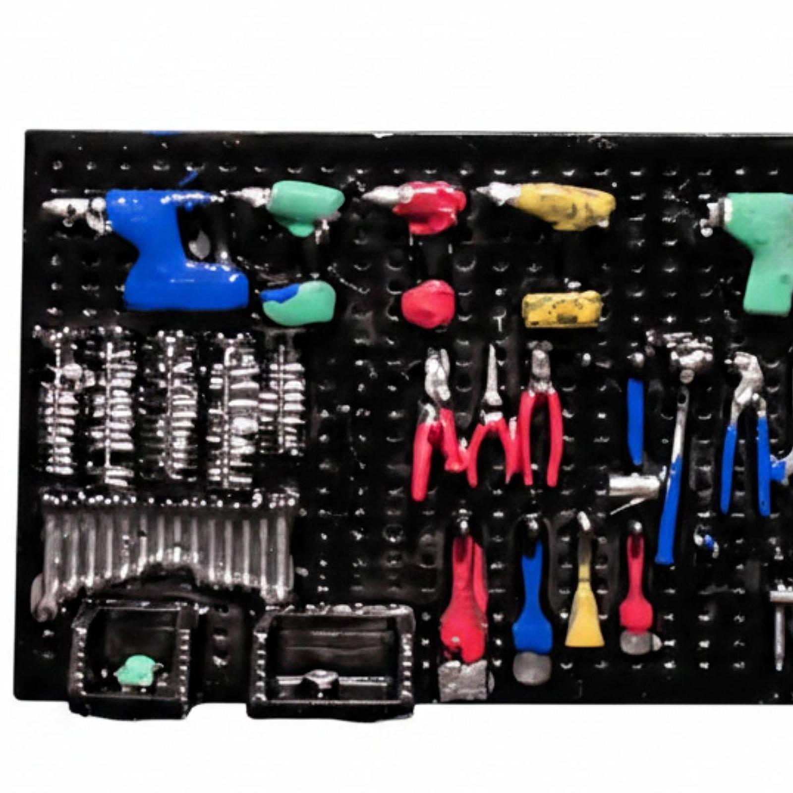 Auto Repair Shop Layout - 1:64 Electric Drill Pegboard Model Ornament