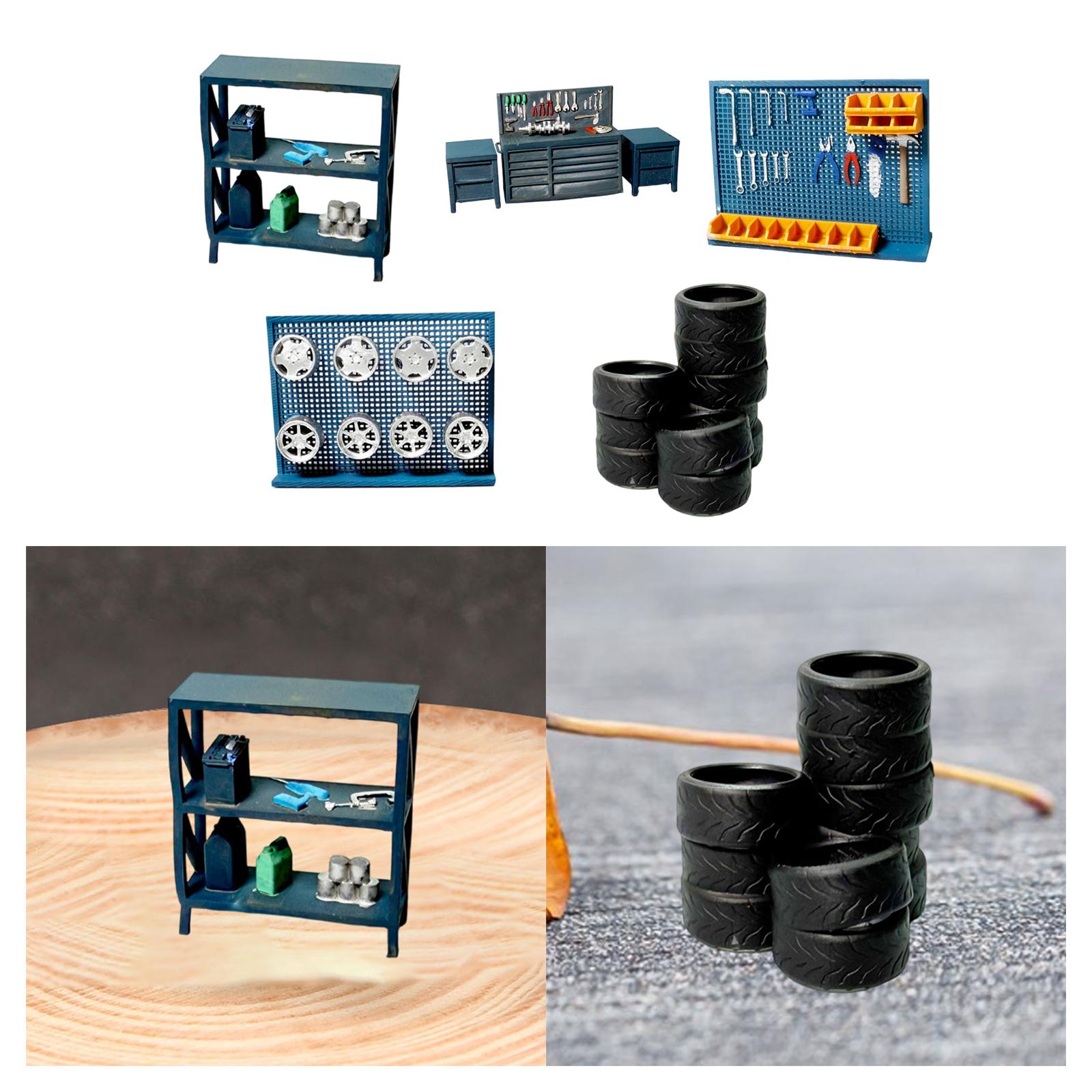 1/64 Diorama Garage Accessory  - đánh giá và giá Auto Repair Shop Layout