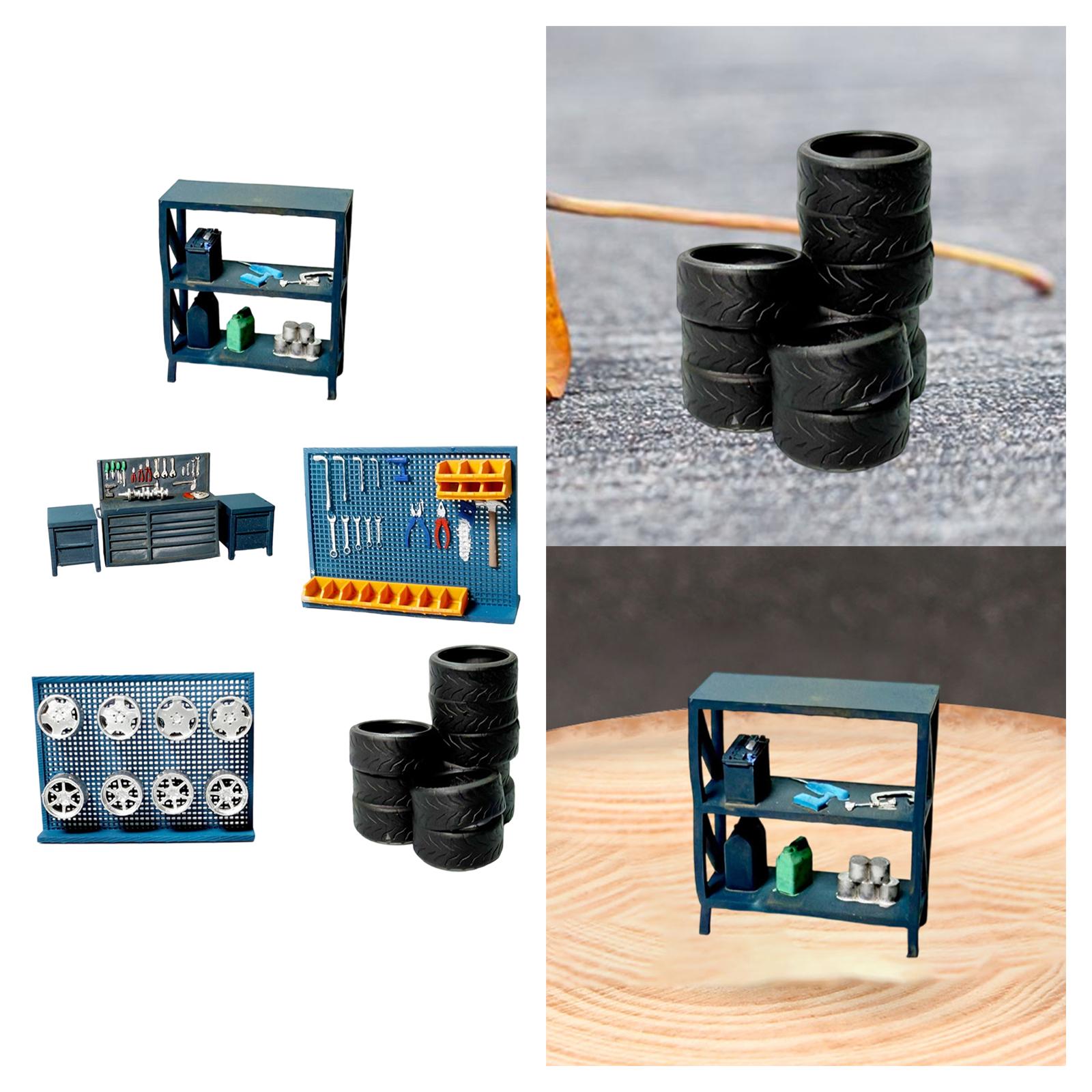 1/64 Diorama Garage Accessory  - đánh giá và giá Auto Repair Shop Layout