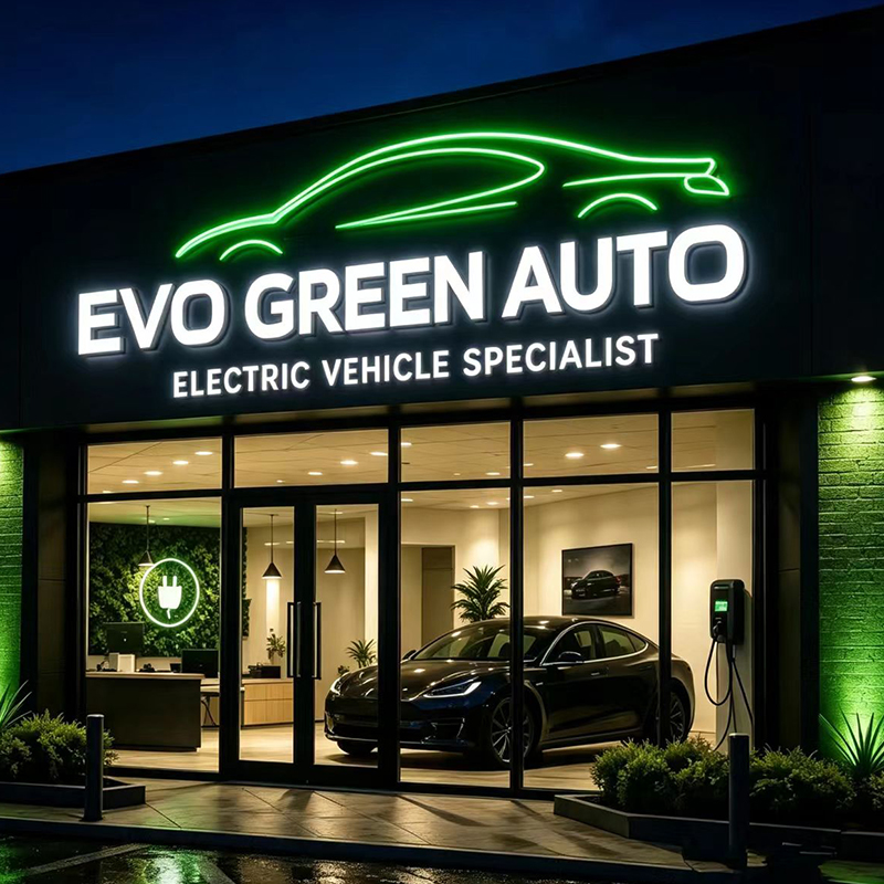 Custom LED Backlit Letter Sign - đánh giá và giá Auto Repair Shop Logo