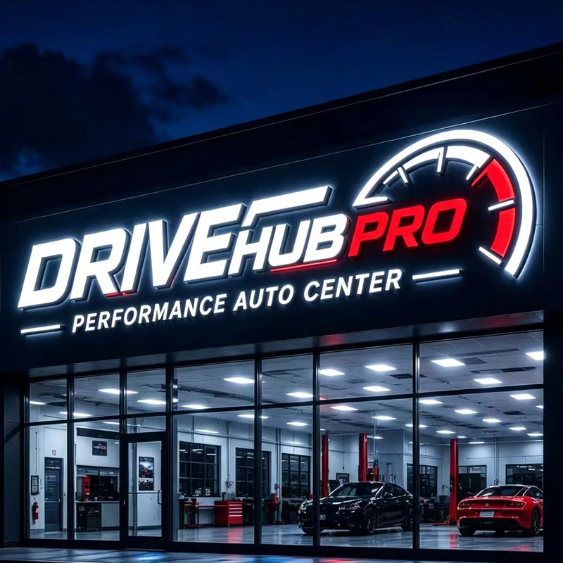 Custom LED Backlit Letter Sign - đánh giá và giá Auto Repair Shop Logo