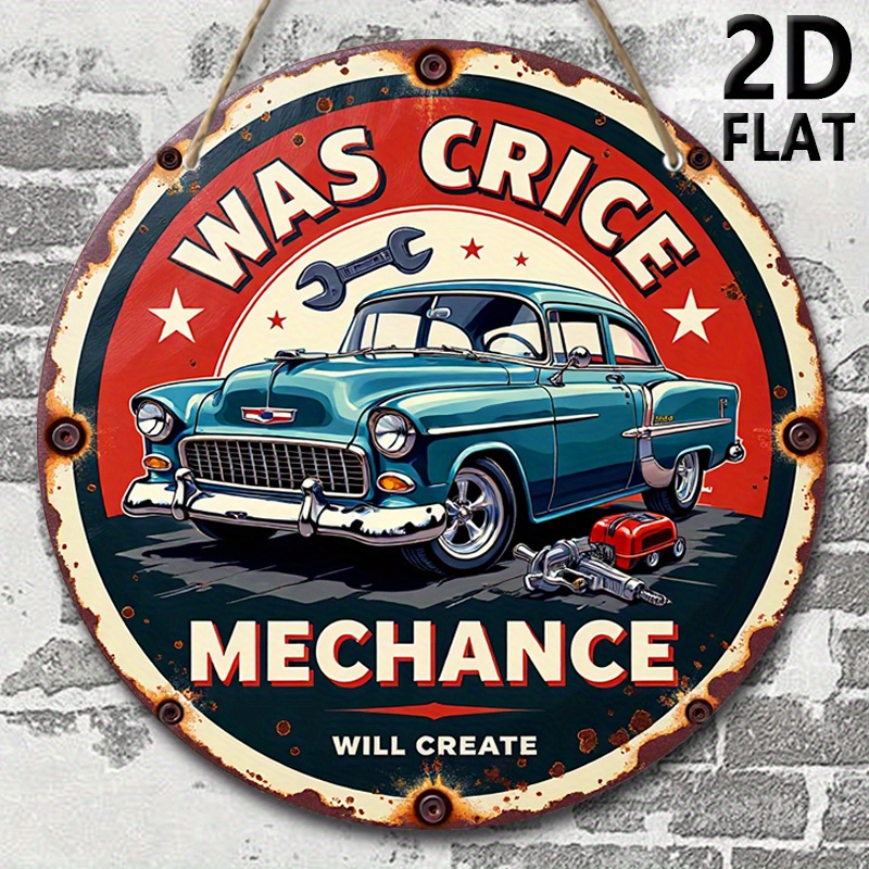 2D plane, retro auto repair sh - đánh giá và giá Auto Repair Shop Logo