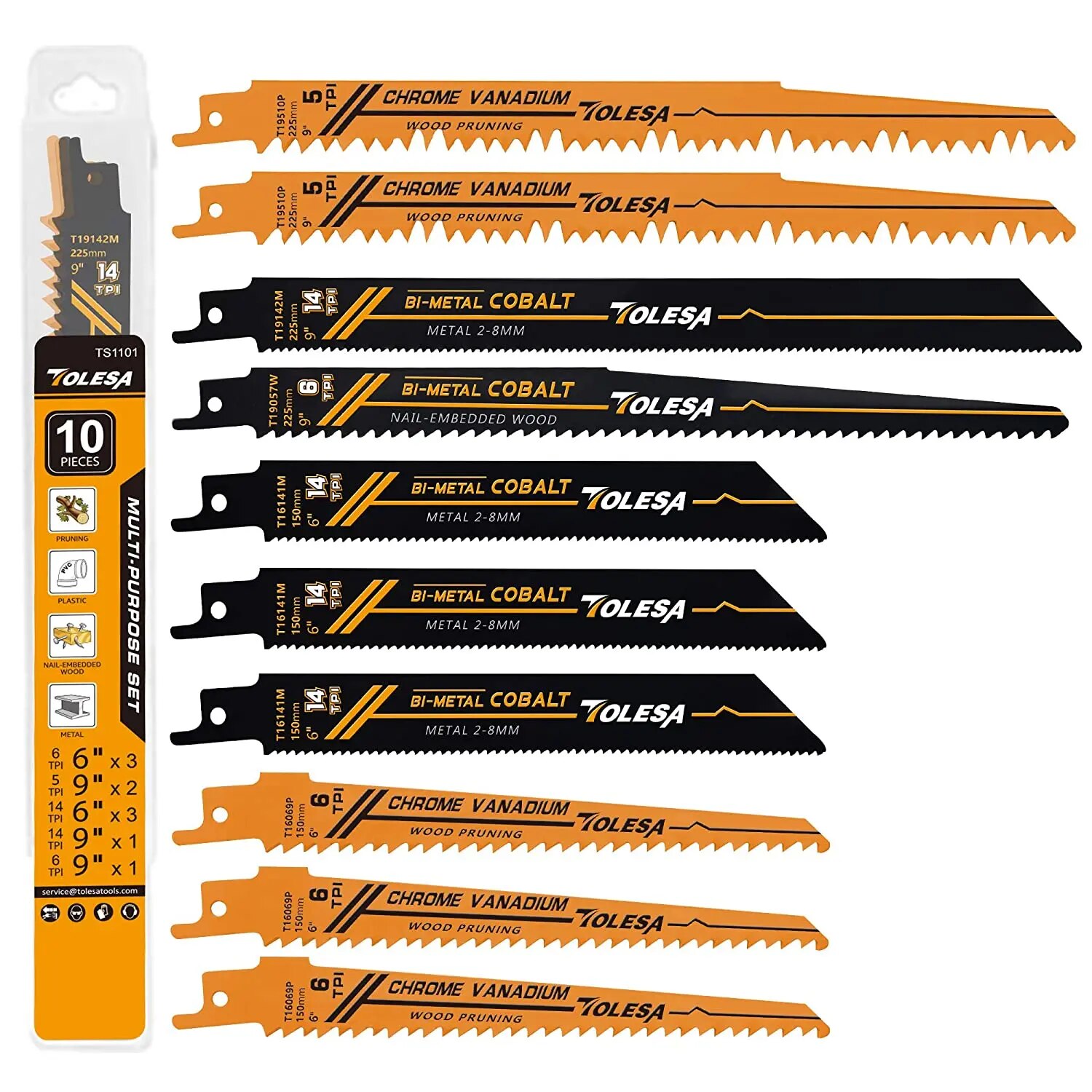TOLESA 10PCS Reciprocating Bi- - đánh giá và giá Metal Saw Reciprocating